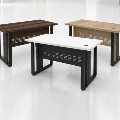 Bureau Bois Mélamine Pied Métallique